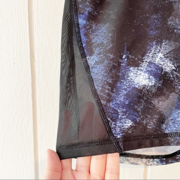 Adore Me Blue, Black and White Mesh Biker Shorts - Picture 3 of 5